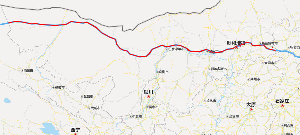 京新高速公路地图-内蒙古段